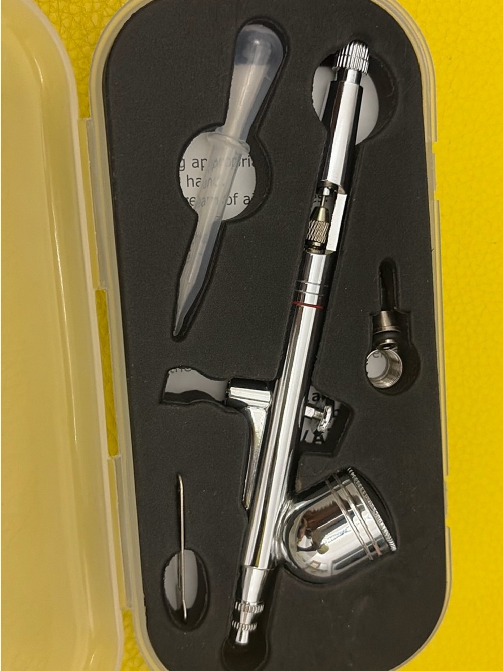 Dual-Action Chrome Airbrush Kit for Makeup - Silver